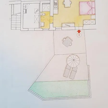 Nette Einzimmerwohnung Im Casa Mary, Mit Seeblick, Terrasse Und Garten